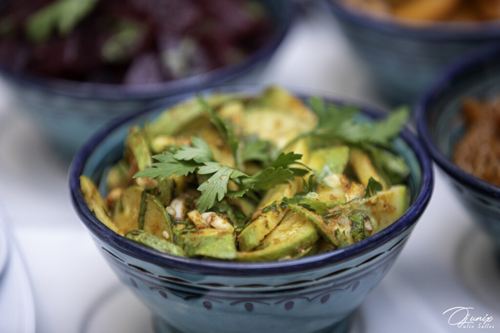 Salade marocaine à la courgette à découvrir au Riad Zoraida