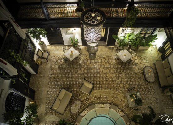 riad by night Marrakech Morocco